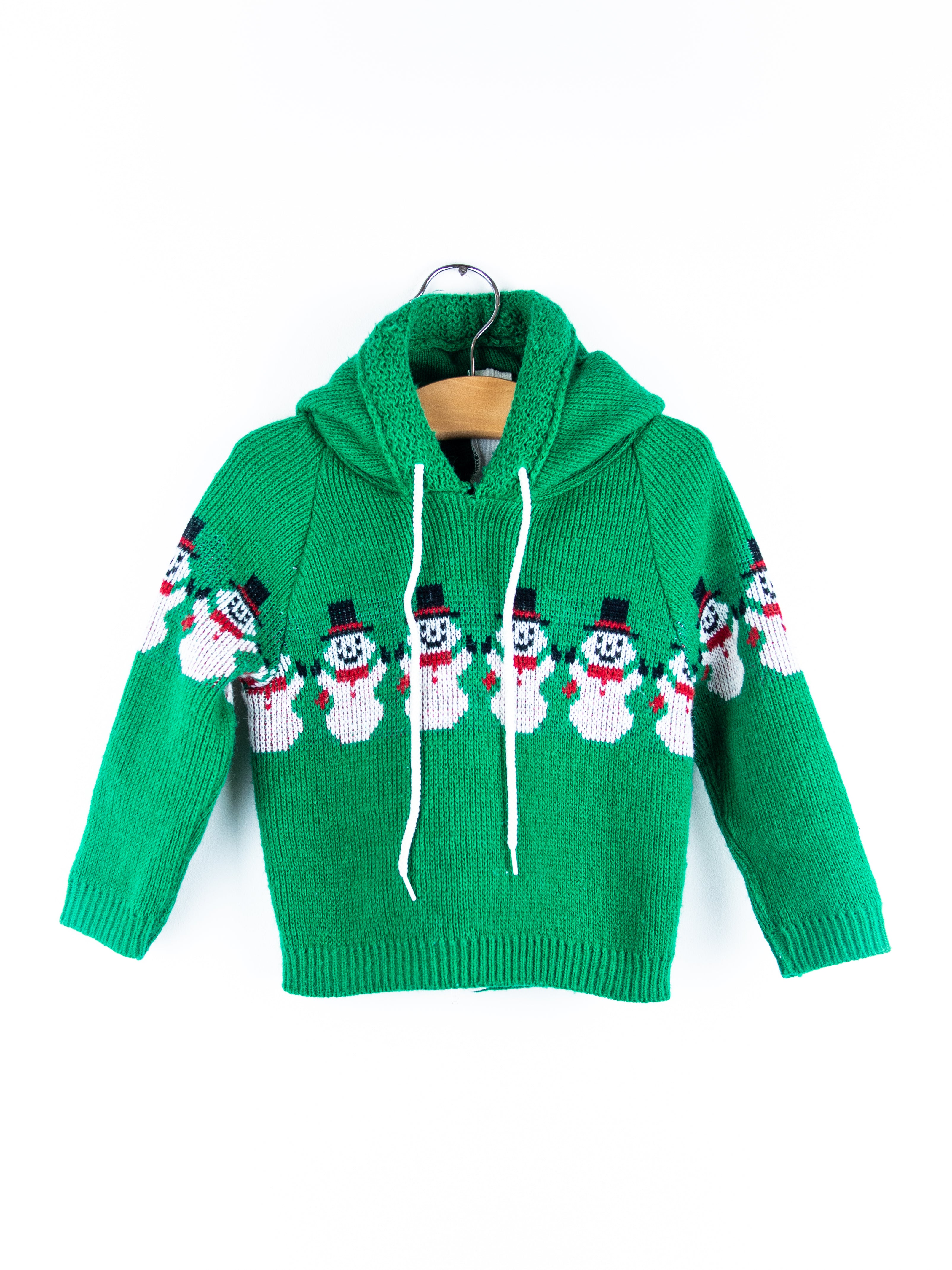 Vintage Snowman Knit Hoody - Age 6-9 months