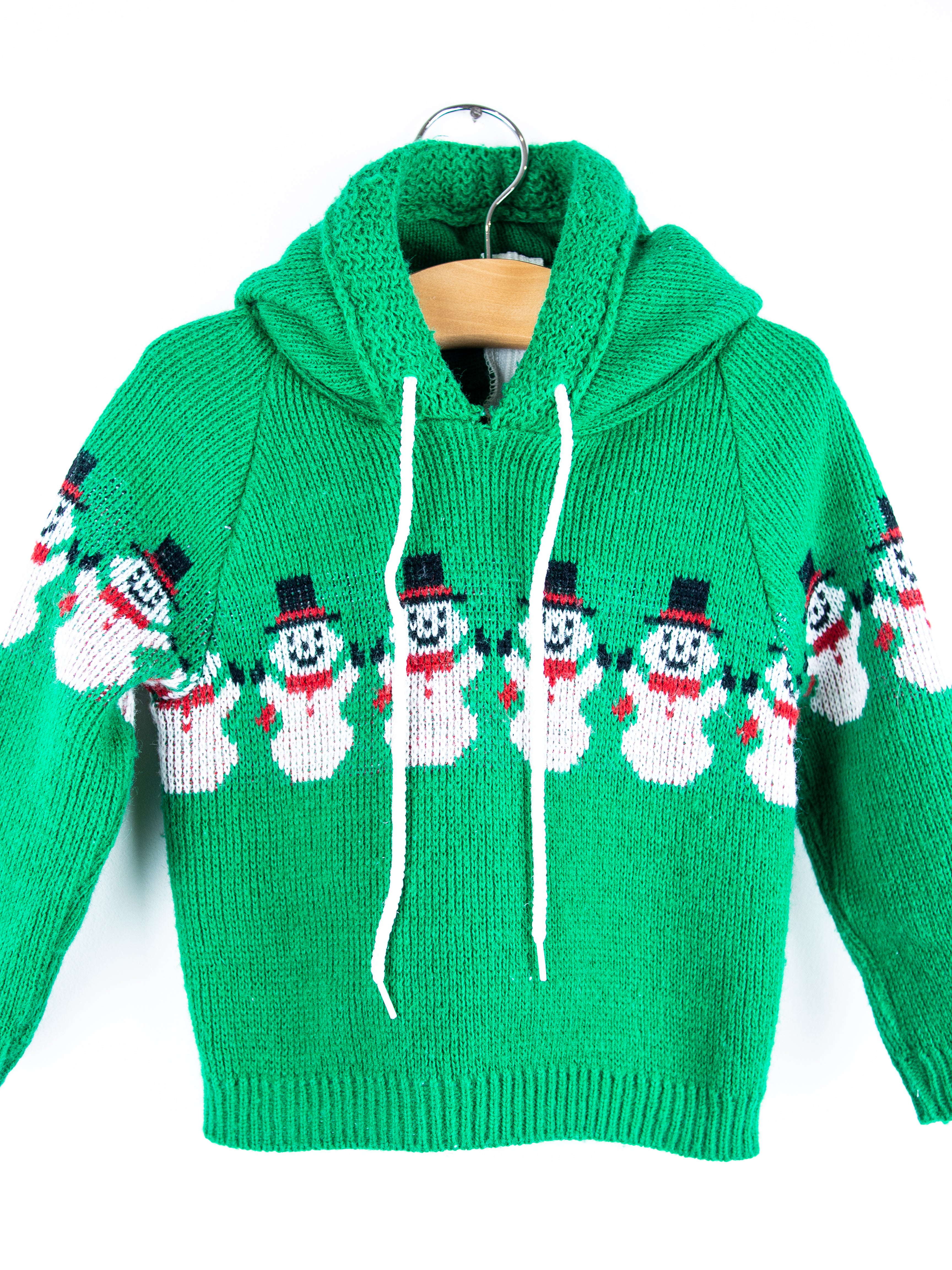 Vintage Snowman Knit Hoody - Age 6-9 months