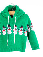 Vintage Snowman Knit Hoody - Age 6-9 months