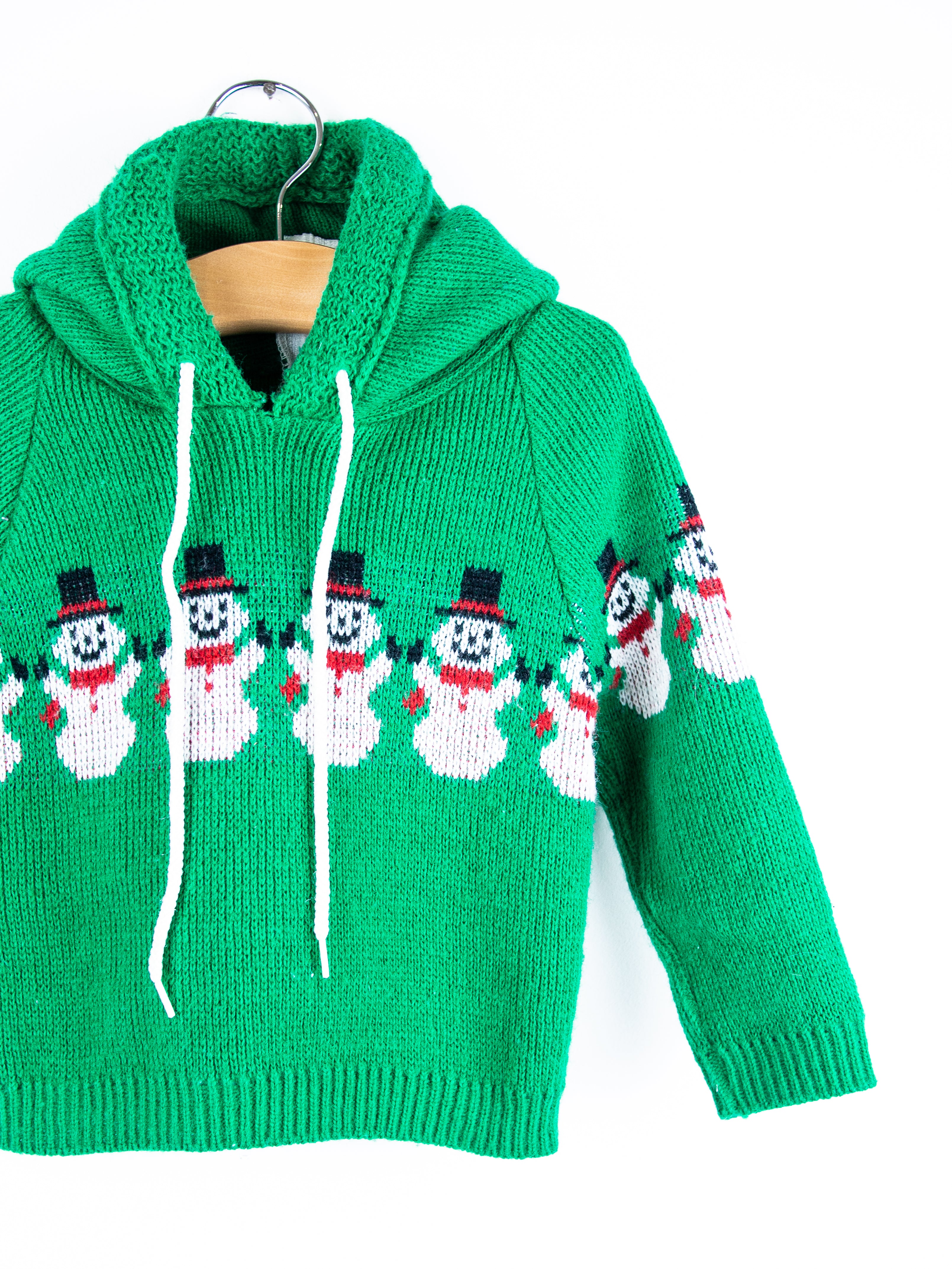 Vintage Snowman Knit Hoody - Age 6-9 months