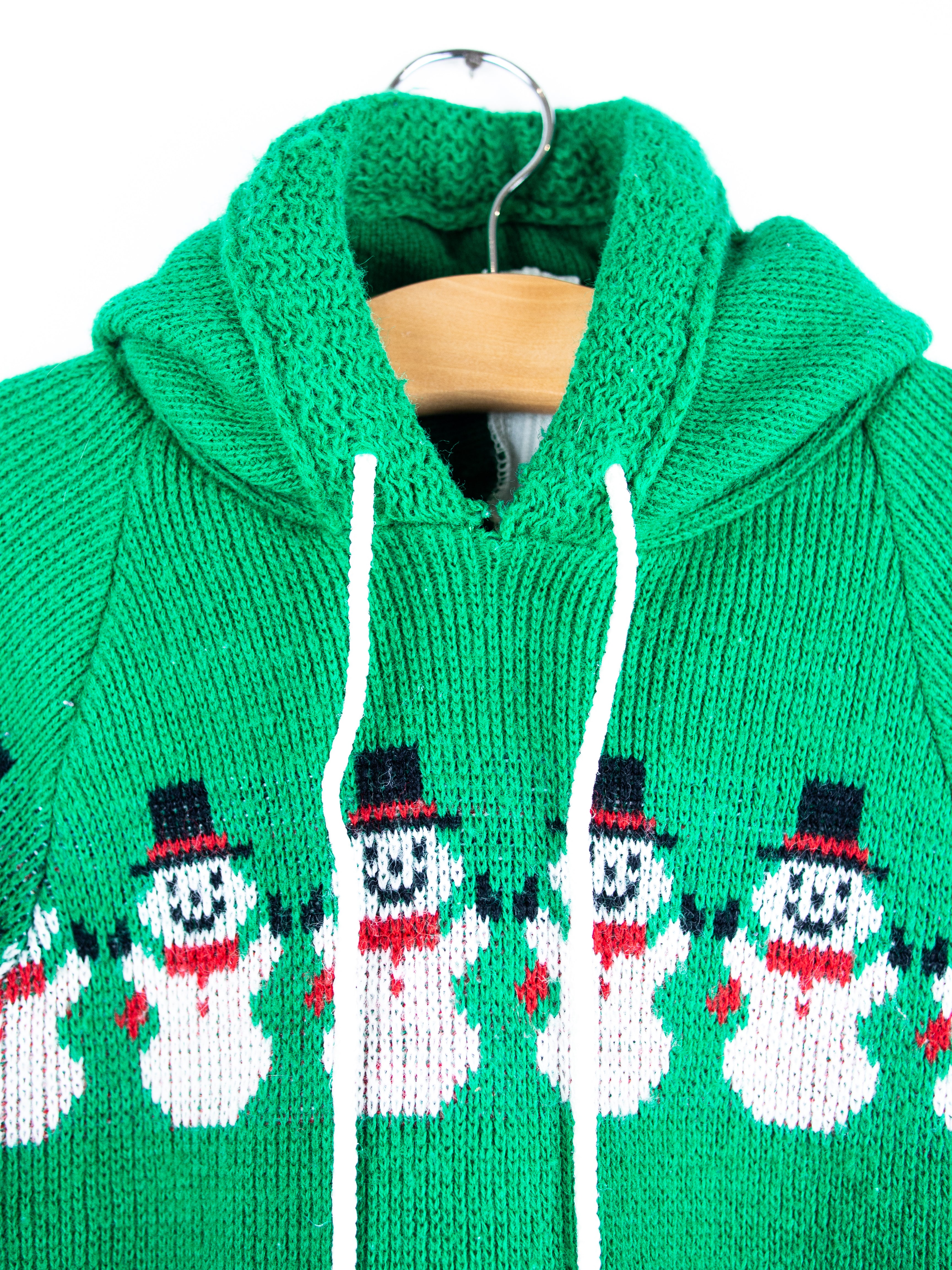 Vintage Snowman Knit Hoody - Age 6-9 months