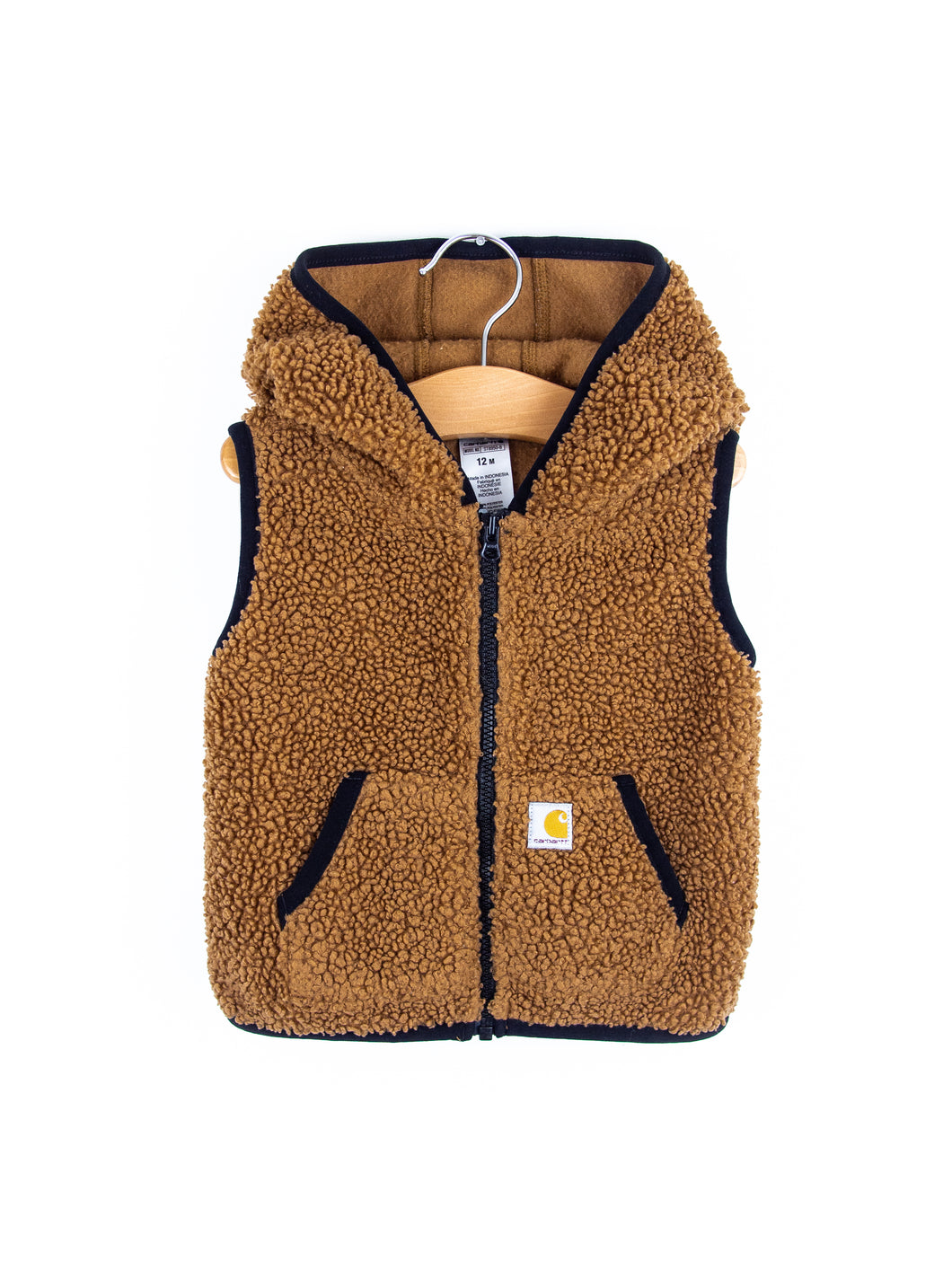 Carhartt Brown Teddy Gilet - Age 9-12 months