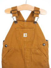 Load image into Gallery viewer, Carhartt Brown Canvas Dungarees with Check Lining - Age 18 months
