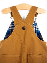 Load image into Gallery viewer, Carhartt Brown Canvas Dungarees with Check Lining - Age 18 months
