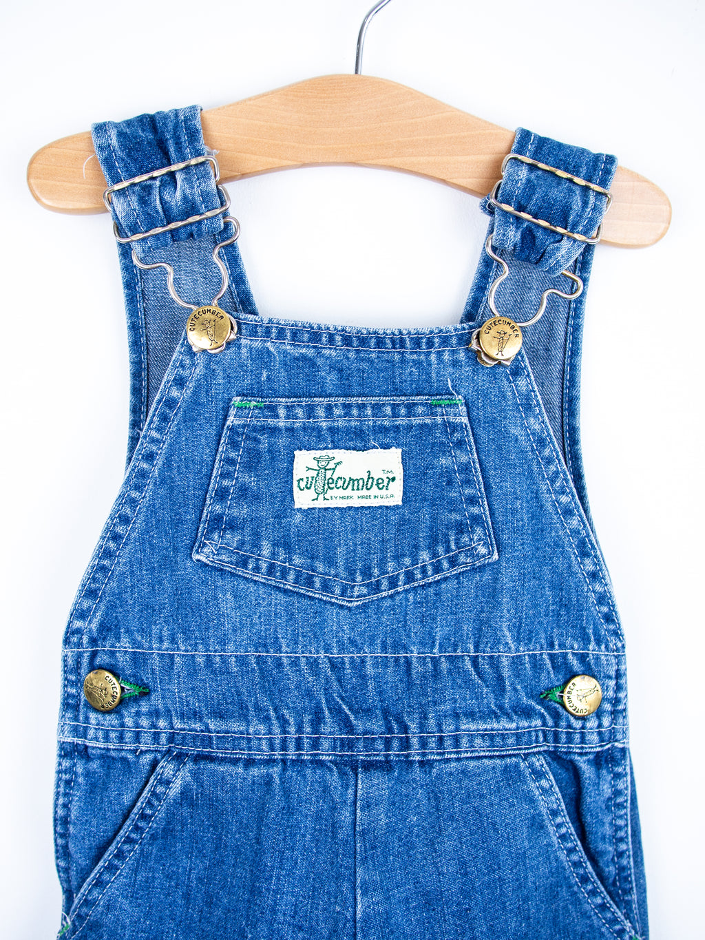 Vintage Cutecumber Denim Dungarees - Age 6-9 months