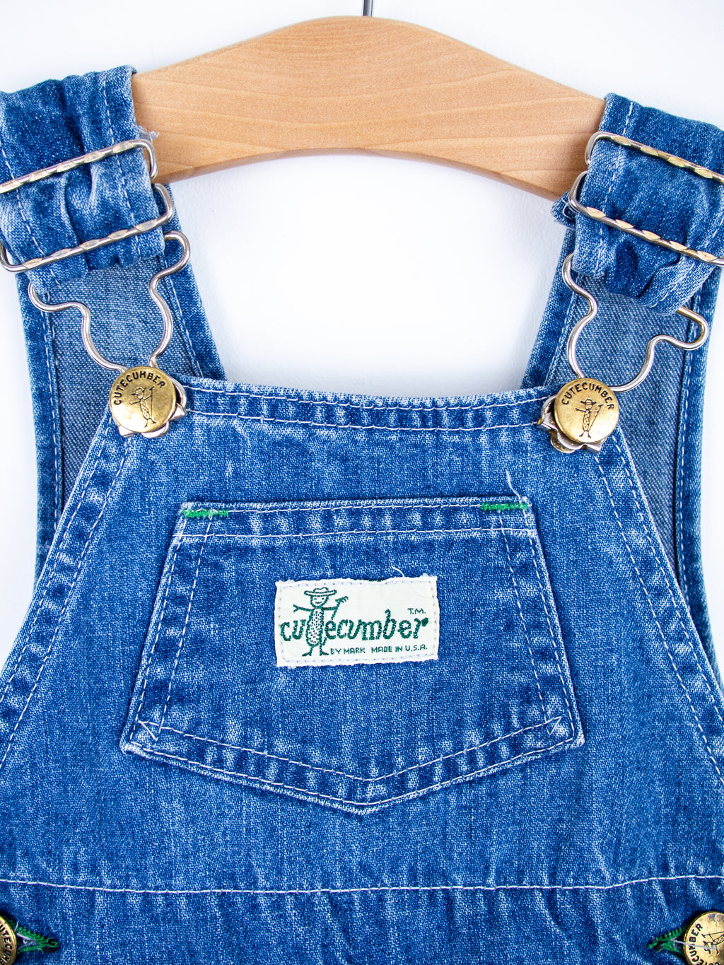 Vintage Cutecumber Denim Dungarees - Age 6-9 months