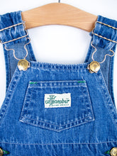 Load image into Gallery viewer, Vintage Cutecumber Denim Dungarees - Age 6-9 months
