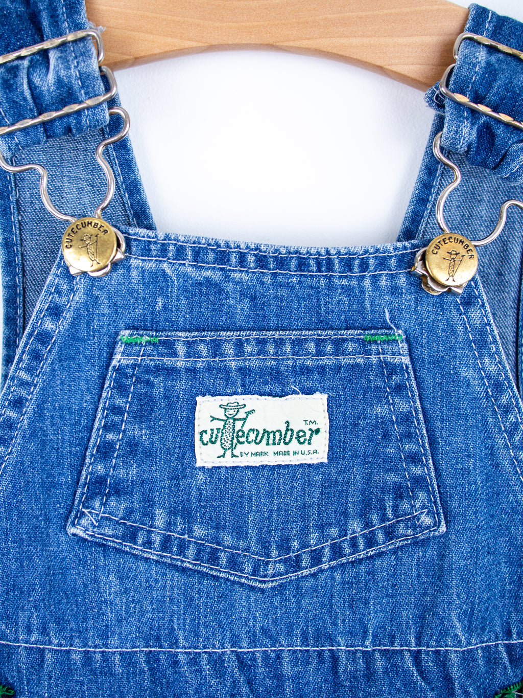 Vintage Cutecumber Denim Dungarees - Age 6-9 months