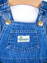 Load image into Gallery viewer, Vintage Cutecumber Denim Dungarees - Age 6-9 months
