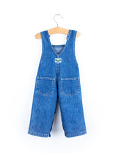 Load image into Gallery viewer, Vintage Cutecumber Denim Dungarees - Age 6-9 months

