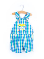 Vintage Lemonade Stand Check Dungaree Shorties - Age 3 years