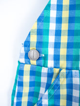 Load image into Gallery viewer, Vintage Lemonade Stand Check Dungaree Shorties - Age 3 years
