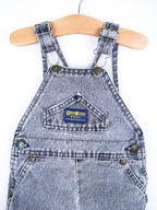 Osh Kosh Vintage Grey Wash Denim Dungarees - Age 12 months