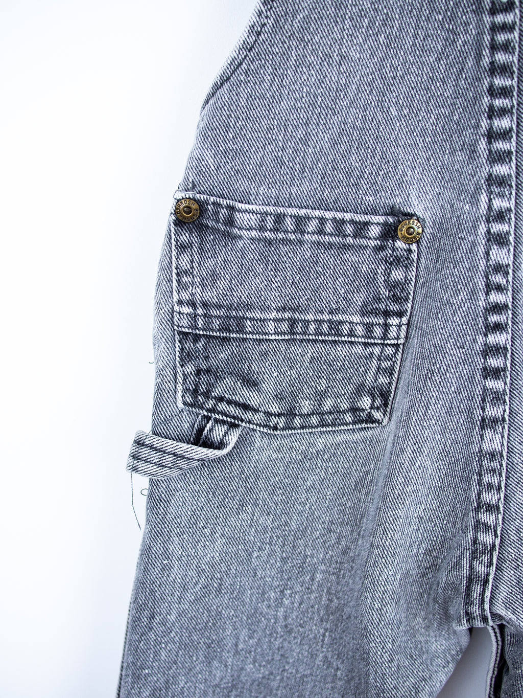 Osh Kosh Vintage Grey Wash Denim Dungarees - Age 12 months