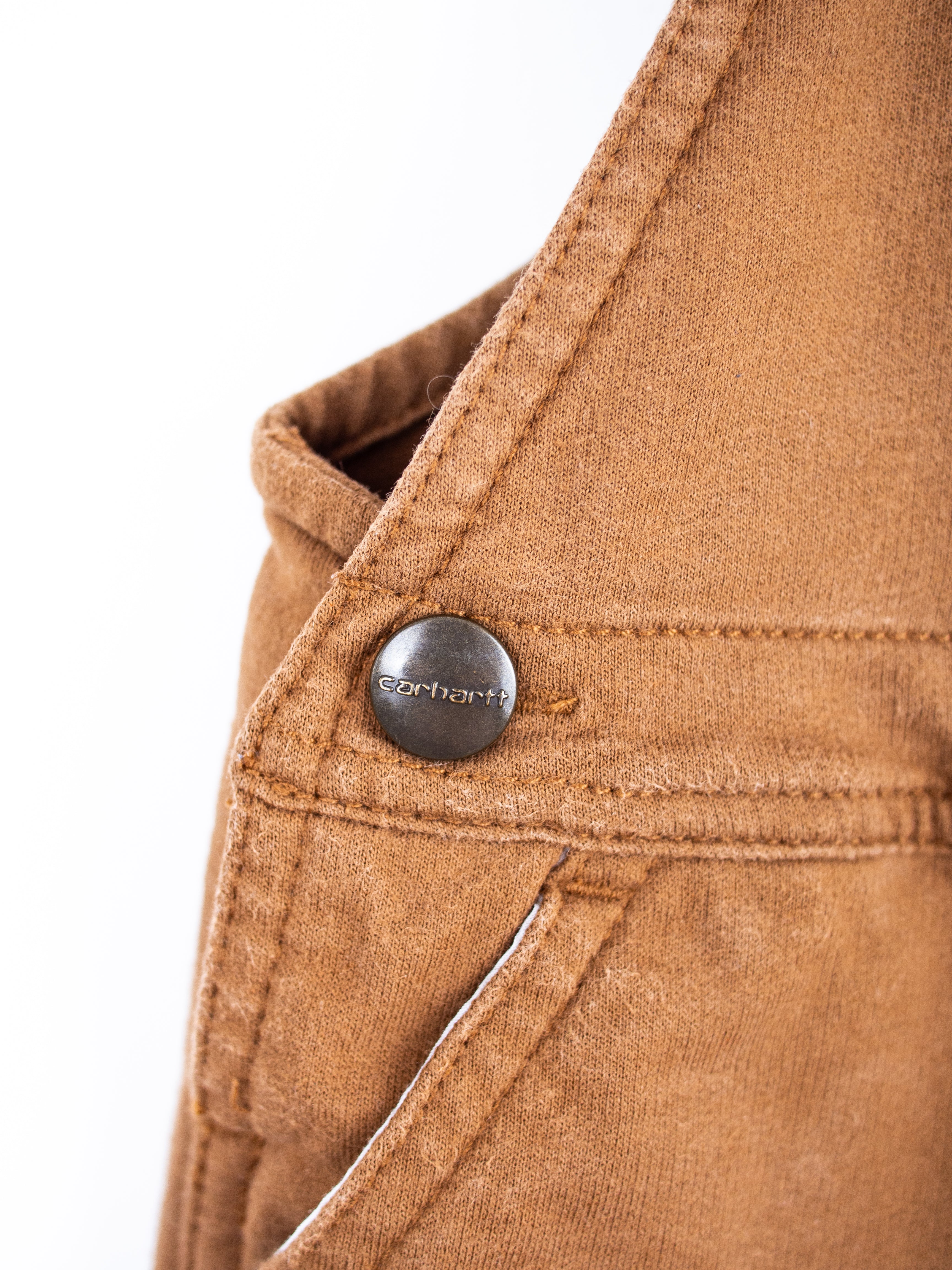 Carhartt Brown Jersey Dungaree Shorties - Age 12-18 months