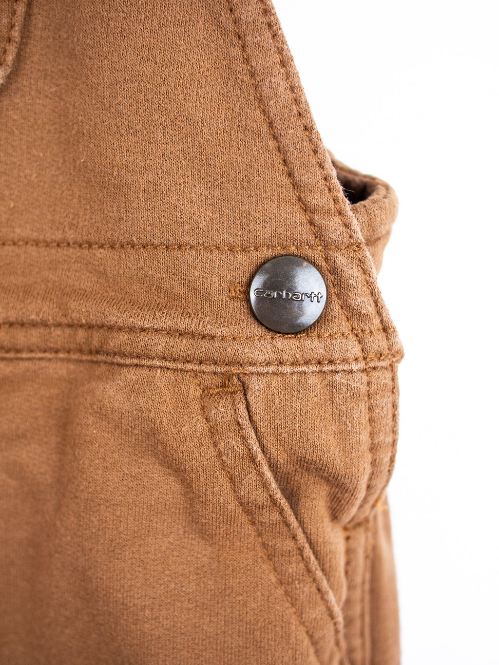 Carhartt Brown Jersey Dungaree Shorties - Age 12-18 months