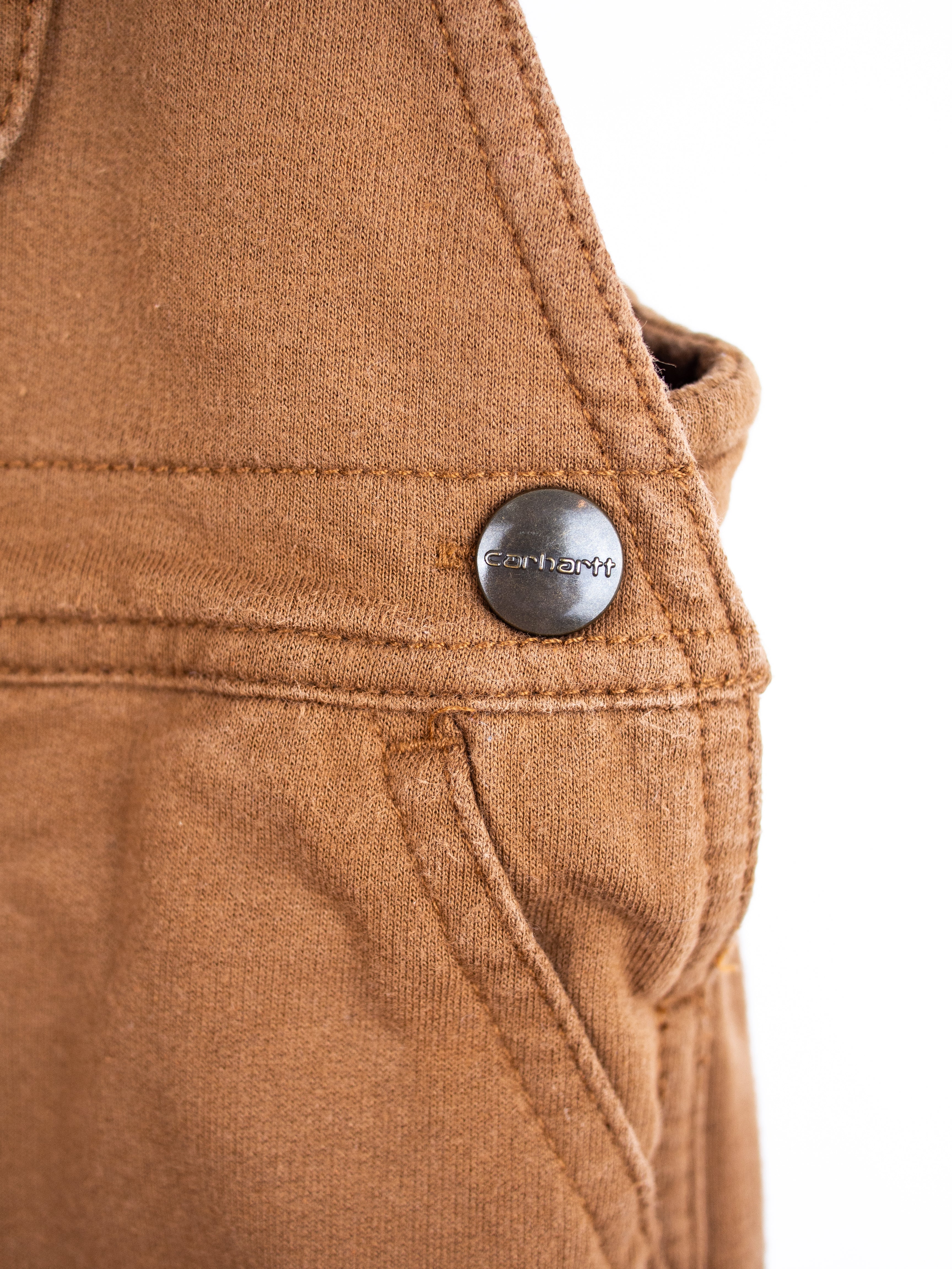 Carhartt Brown Jersey Dungaree Shorties - Age 12-18 months
