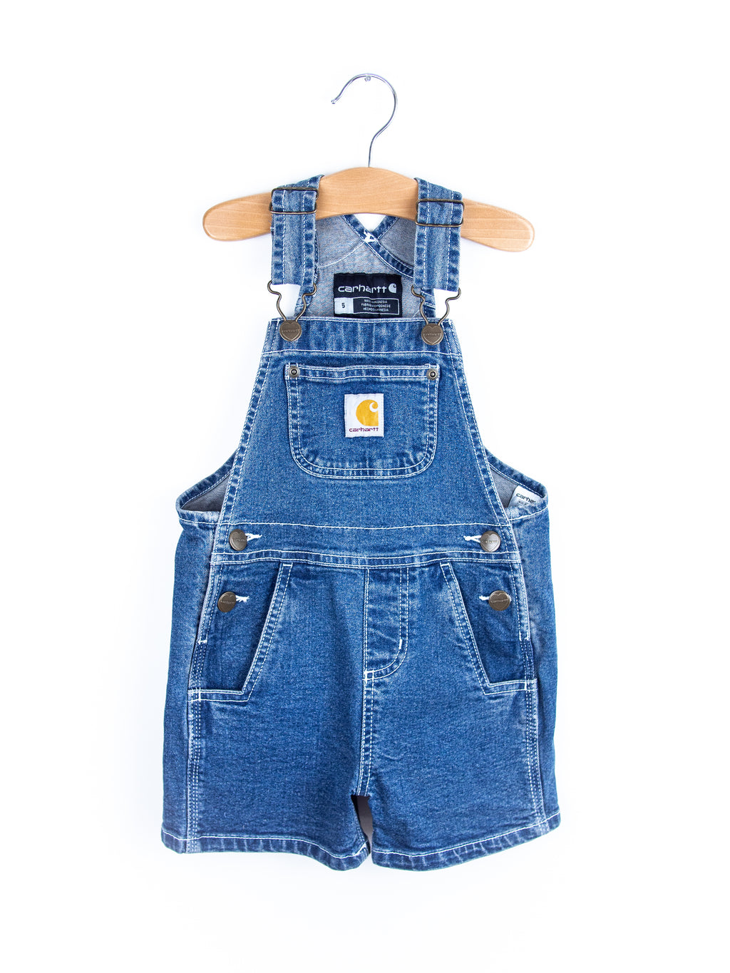 Carhartt Denim Dungaree Shorties - Age 4-5 years