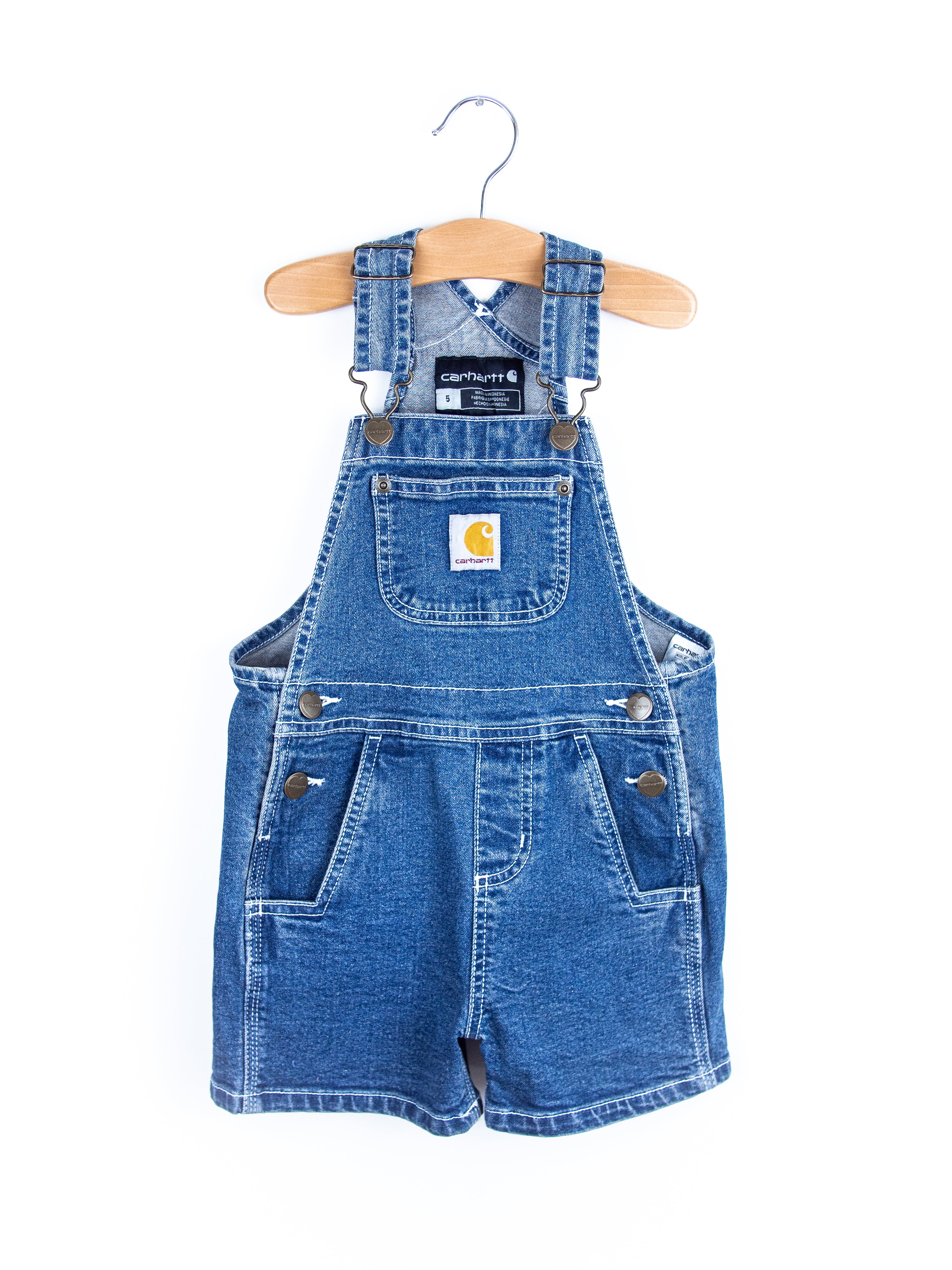 Carhartt Denim Dungaree Shorties - Age 4-5 years