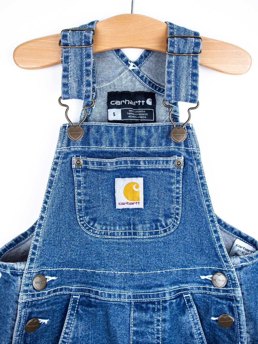 Carhartt Denim Dungaree Shorties - Age 4-5 years