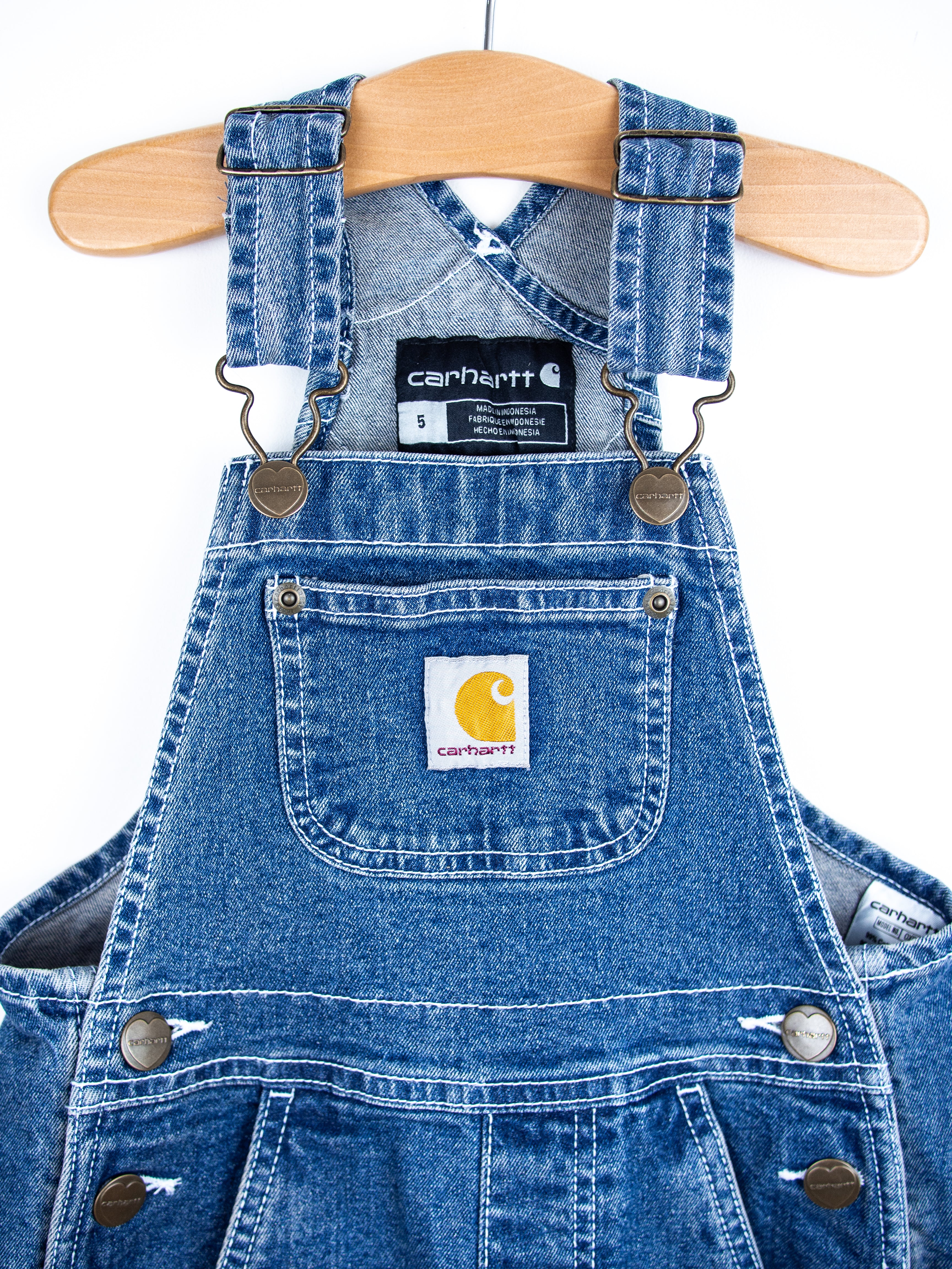 Carhartt Denim Dungaree Shorties - Age 4-5 years