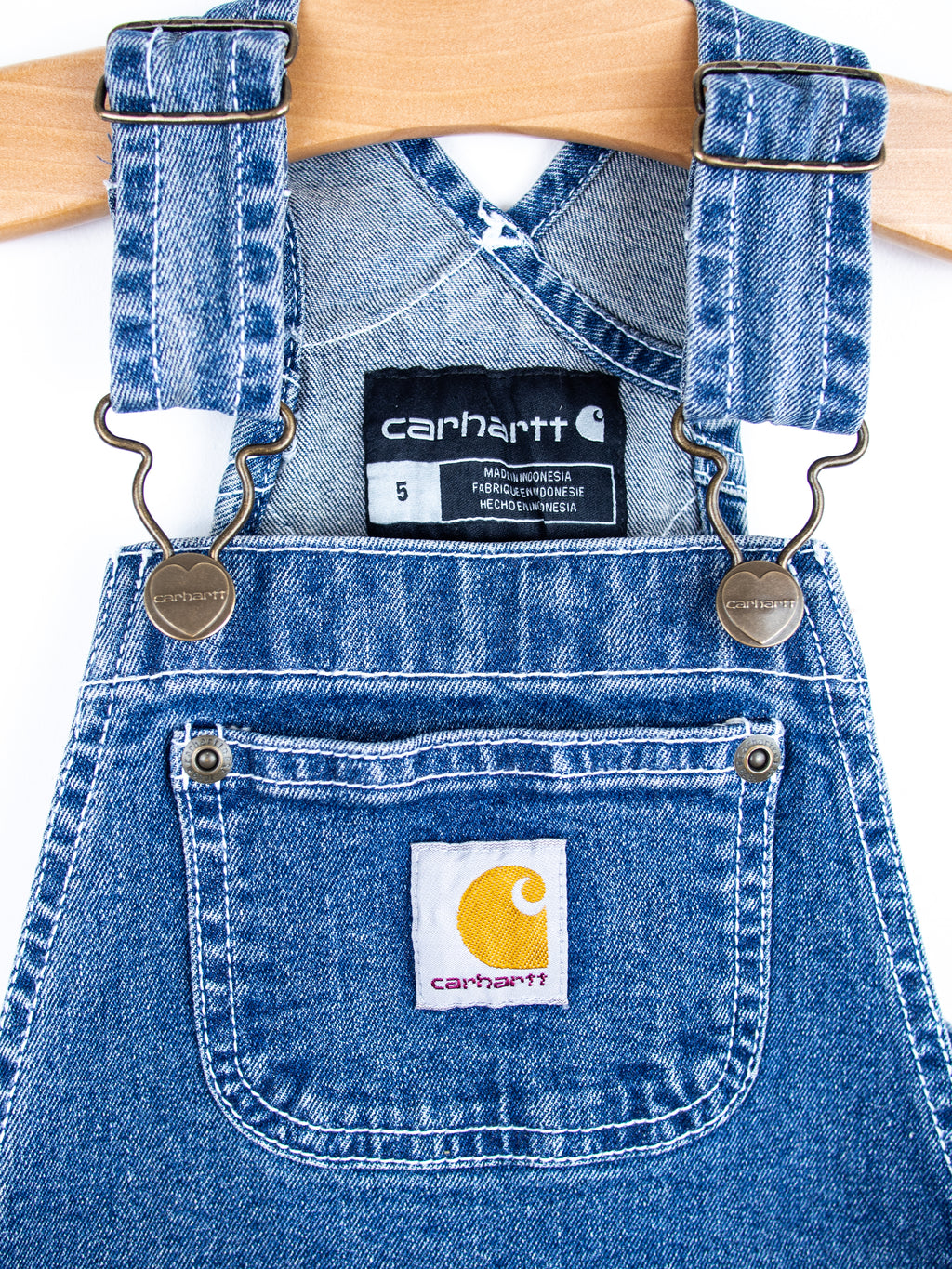 Carhartt Denim Dungaree Shorties - Age 4-5 years