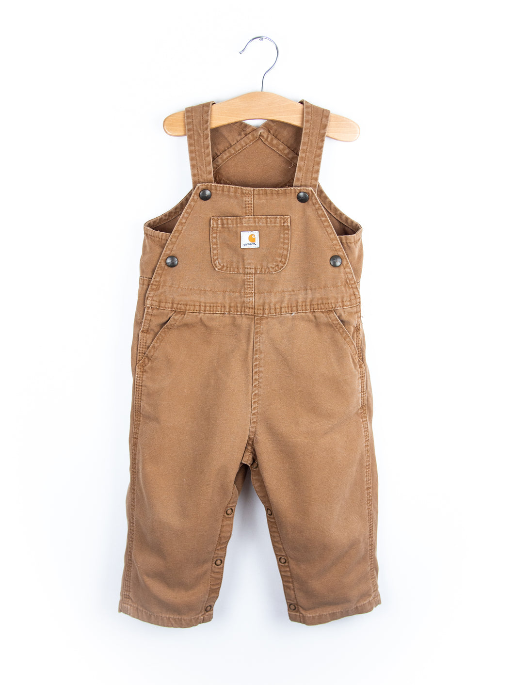 Carhartt Brown Canvas Dungarees - Age 18 months
