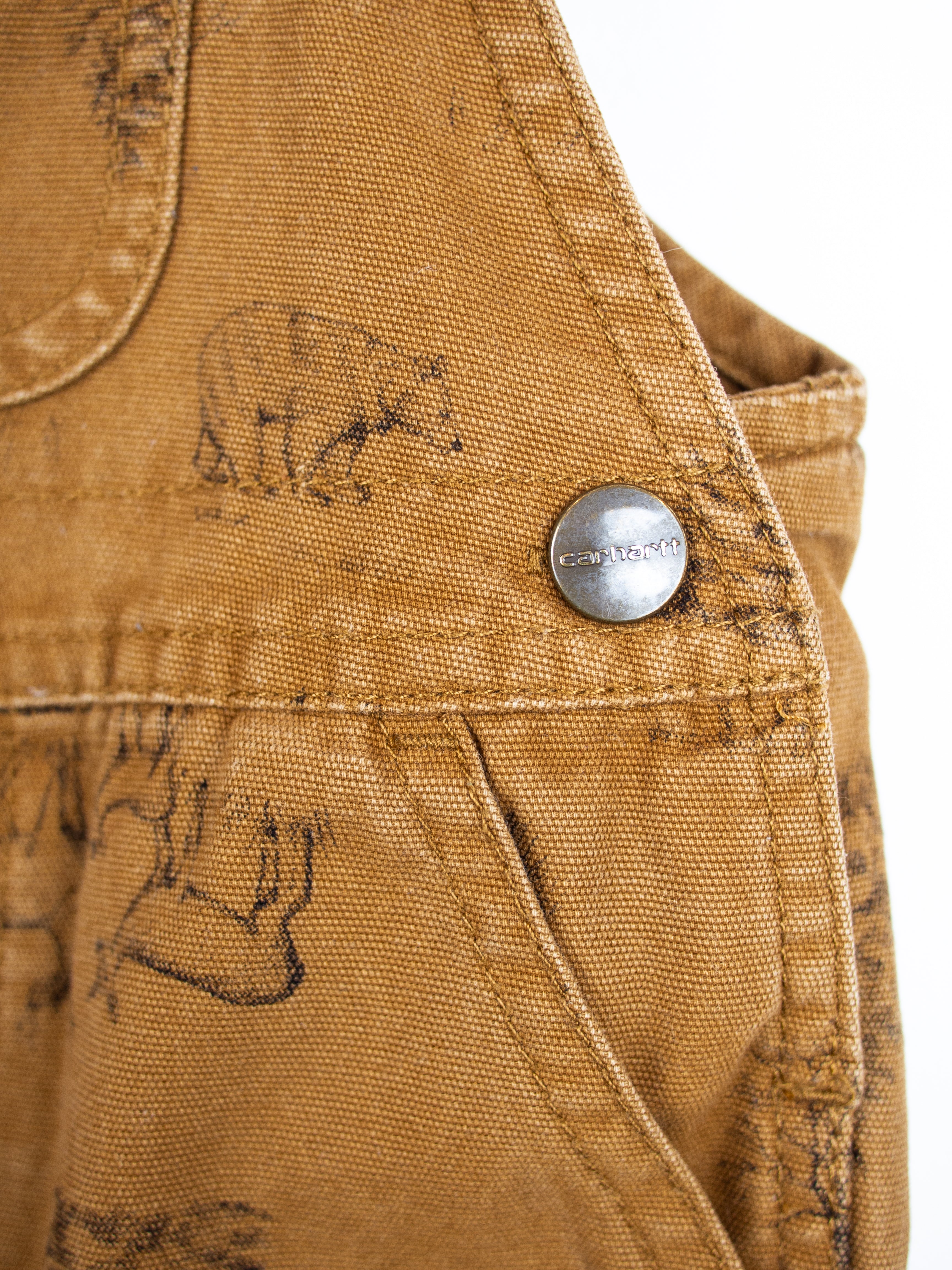 Carhartt Woodland Print Dungarees - Age 18 months