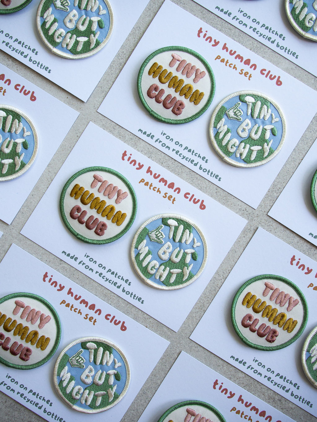 Tiny Human Club Embroidered Patch Set