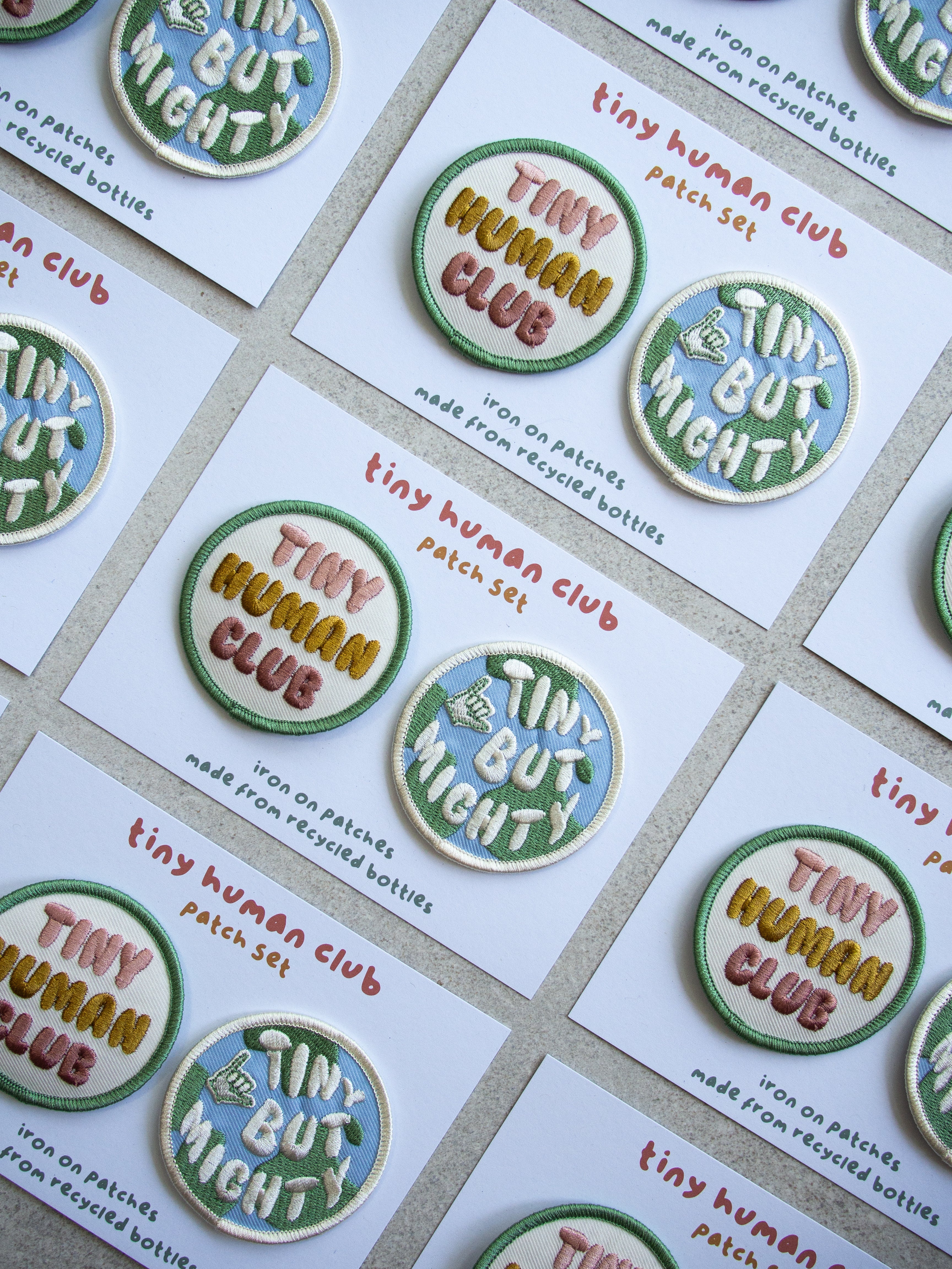 Tiny Human Club Embroidered Patch Set