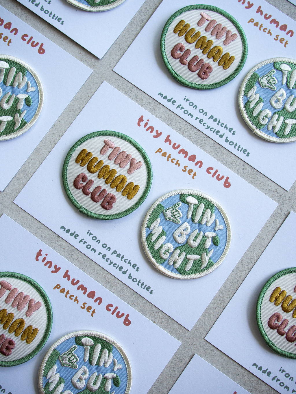 Tiny Human Club Embroidered Patch Set