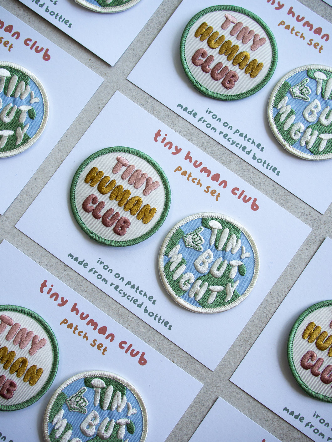 Tiny Human Club Embroidered Patch Set