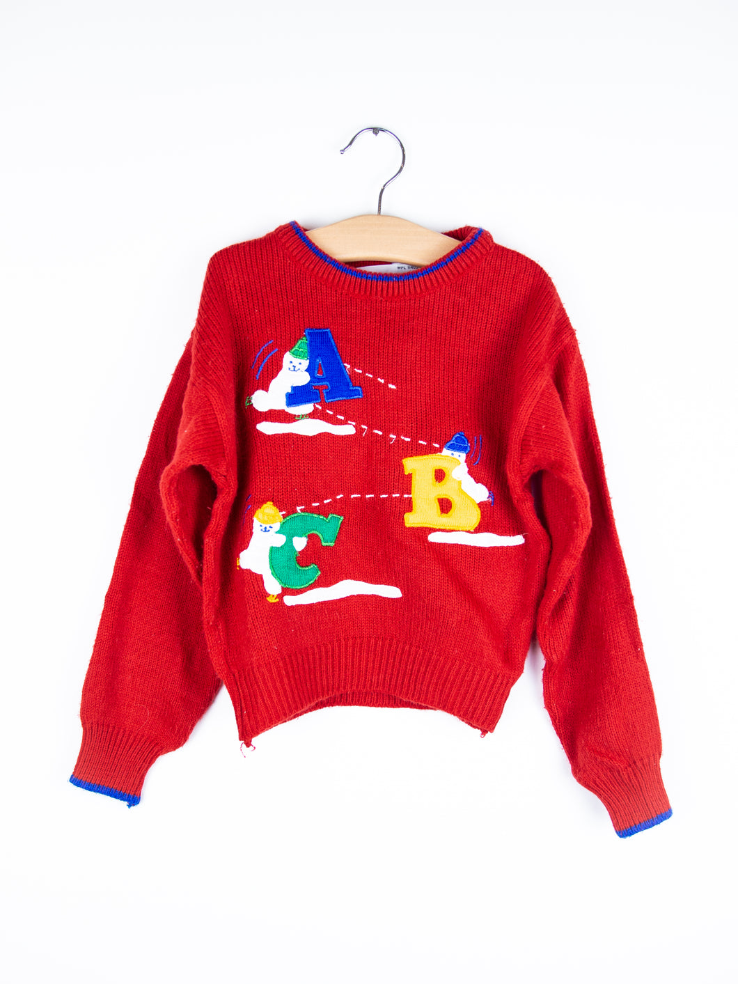 Vintage ABC Knit Jumper - Age 3 years
