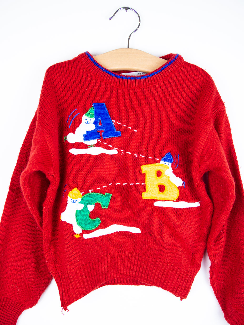 Vintage ABC Knit Jumper - Age 3 years