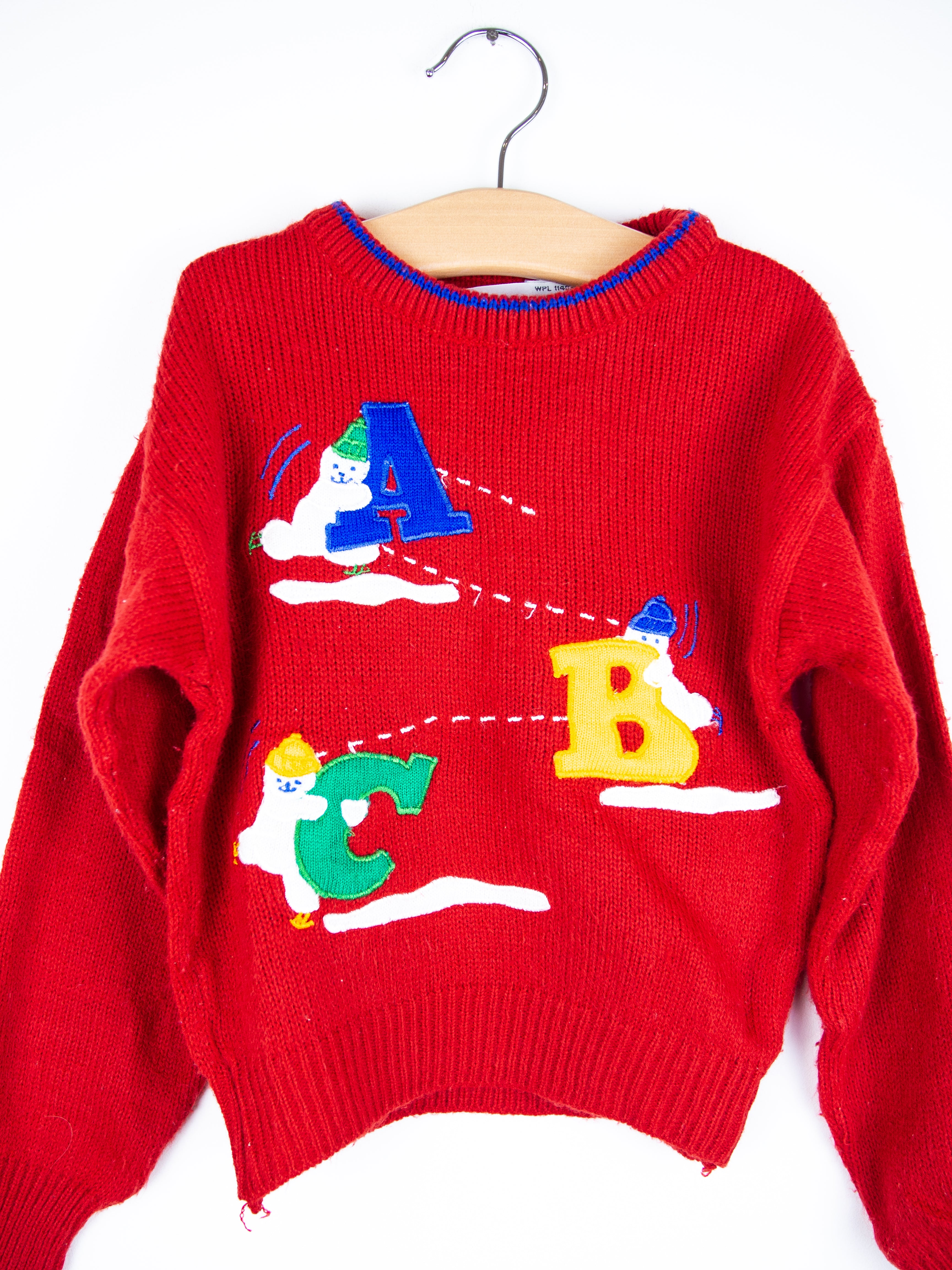 Vintage ABC Knit Jumper - Age 3 years