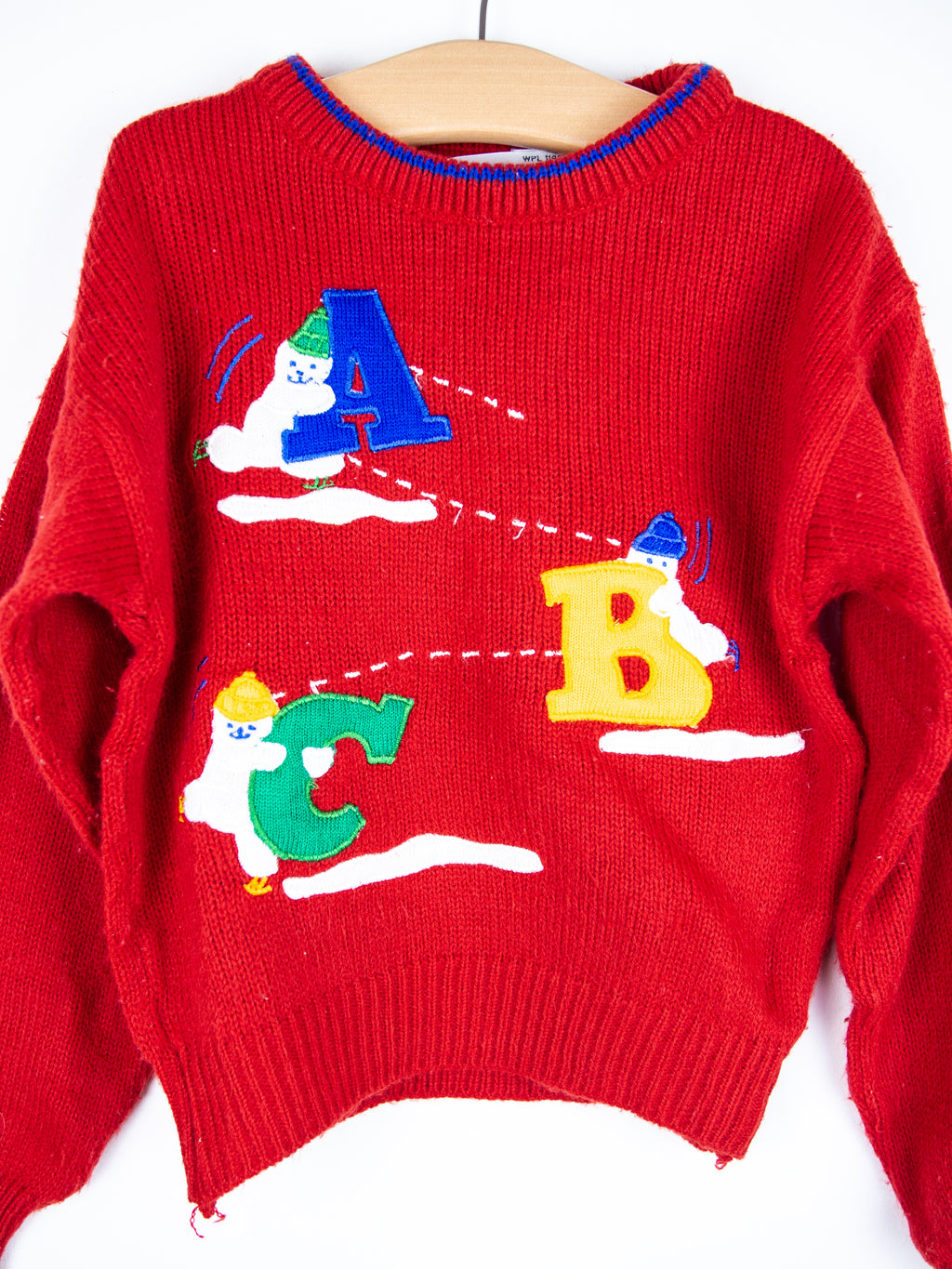 Vintage ABC Knit Jumper - Age 3 years