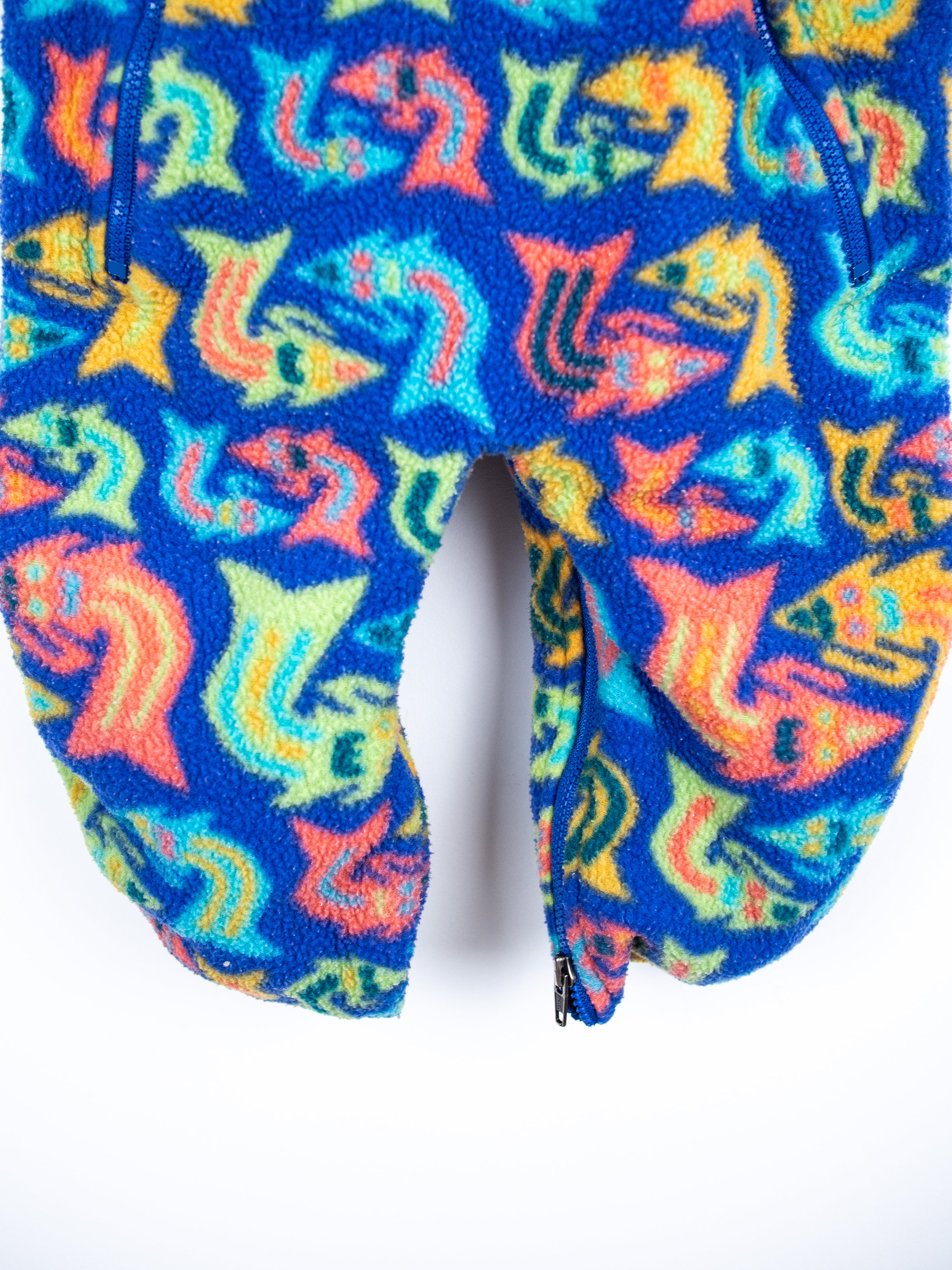 Patagonia Rare Vintage Geometric Fish Fleece Snowsuit / Sleep Bag - Age 0-3 months