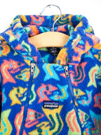 Patagonia Rare Vintage Geometric Fish Fleece Snowsuit / Sleep Bag - Age 0-3 months