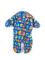 Patagonia Rare Vintage Geometric Fish Fleece Snowsuit / Sleep Bag - Age 0-3 months