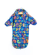 Patagonia Rare Vintage Geometric Fish Fleece Snowsuit / Sleep Bag - Age 0-3 months