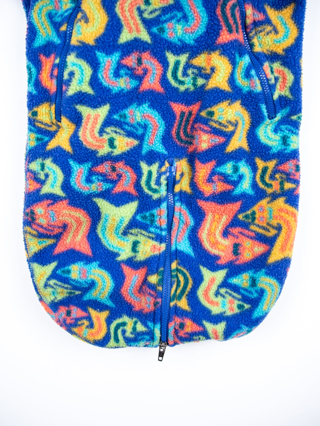 Patagonia Rare Vintage Geometric Fish Fleece Snowsuit / Sleep Bag - Age 0-3 months