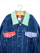 Load image into Gallery viewer, Vintage Colour Block Denim Jacket - Age 13-14 years
