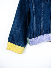 Load image into Gallery viewer, Vintage Colour Block Denim Jacket - Age 13-14 years
