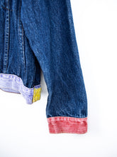 Load image into Gallery viewer, Vintage Colour Block Denim Jacket - Age 13-14 years
