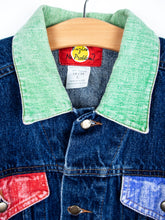 Load image into Gallery viewer, Vintage Colour Block Denim Jacket - Age 13-14 years

