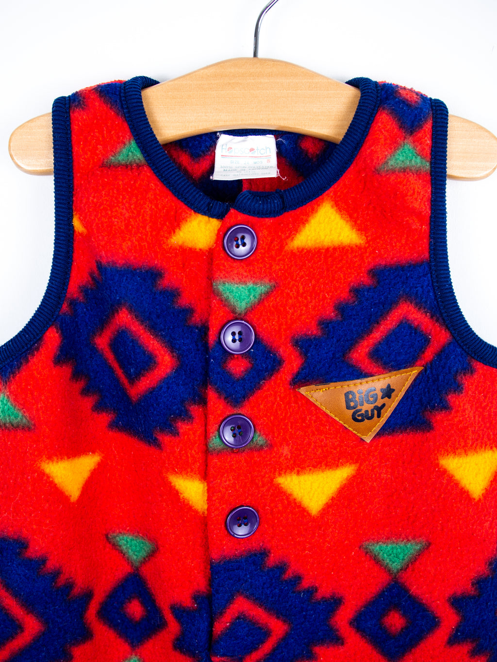 Vintage Geometric Fleece Overalls - Age 18-24 months