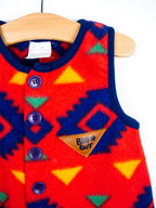 Vintage Geometric Fleece Overalls - Age 18-24 months