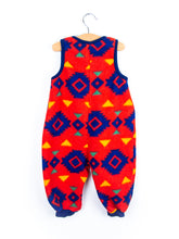 Load image into Gallery viewer, Vintage Geometric Fleece Overalls - Age 18-24 months
