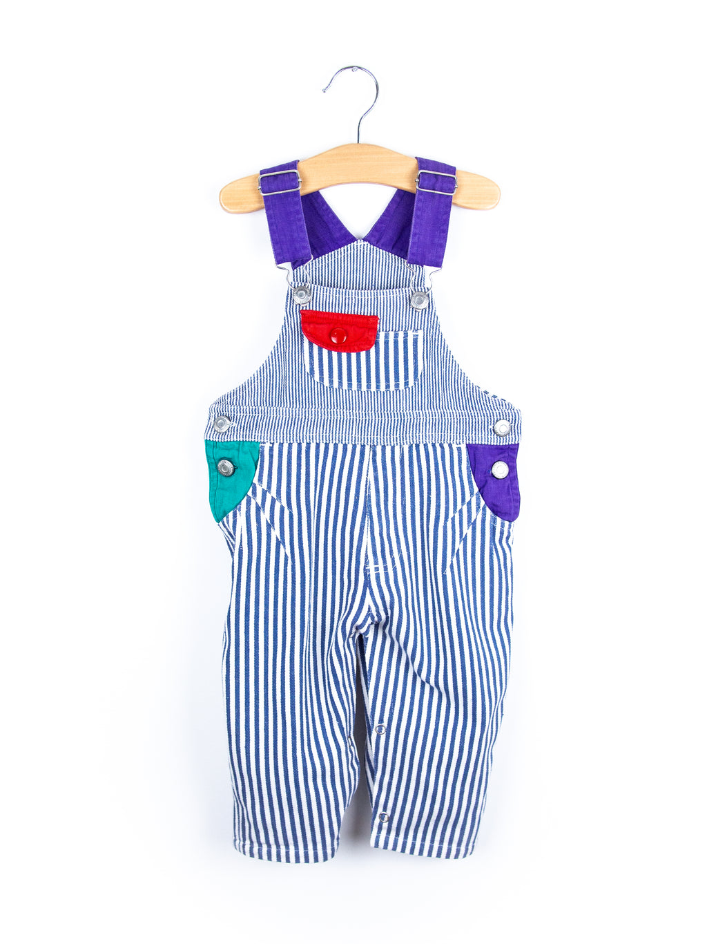 Vintage Stripe Colour Block Dungarees - Age 12 months