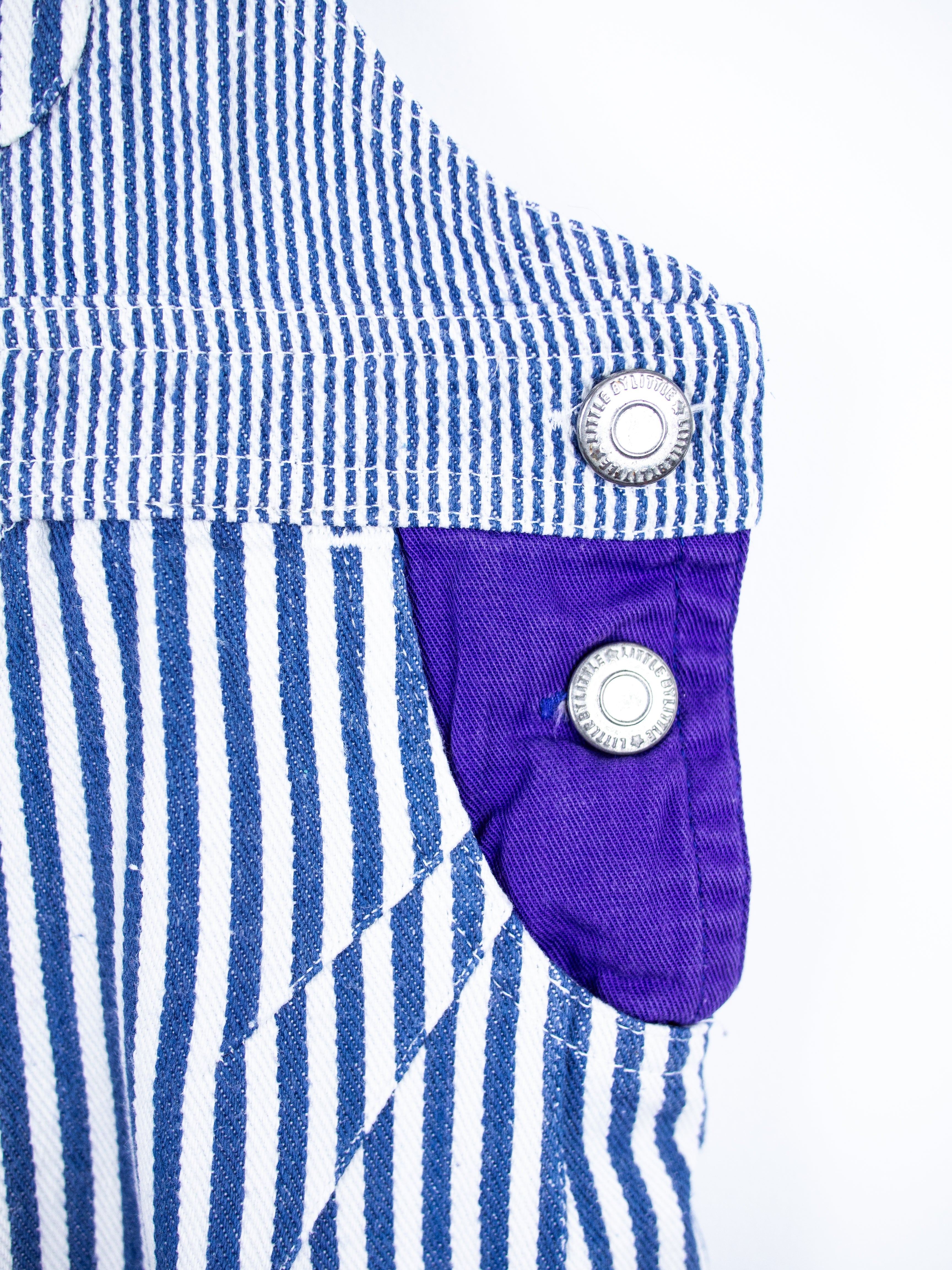 Vintage Stripe Colour Block Dungarees - Age 12 months